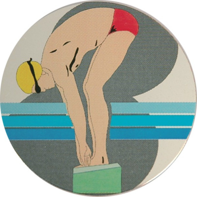 Жетон цветной Прыжок в воду (д.25) С10