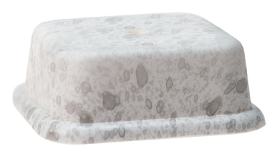 Цоколь пластиковый белый под мрамор 62х62х20 МР6220