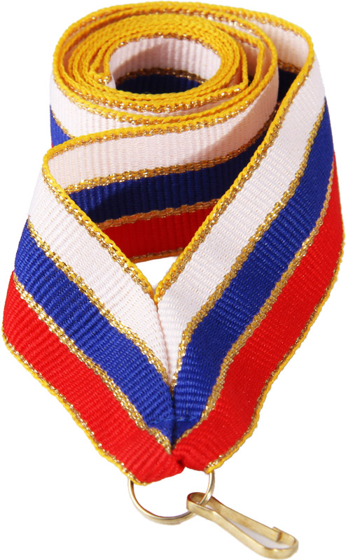 Лента (шир.22 мм) V2-W/BL/RD-GOLD