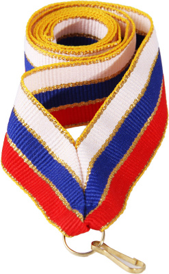 Лента (шир.11 мм)  V8-W/BL/RD-GOLD