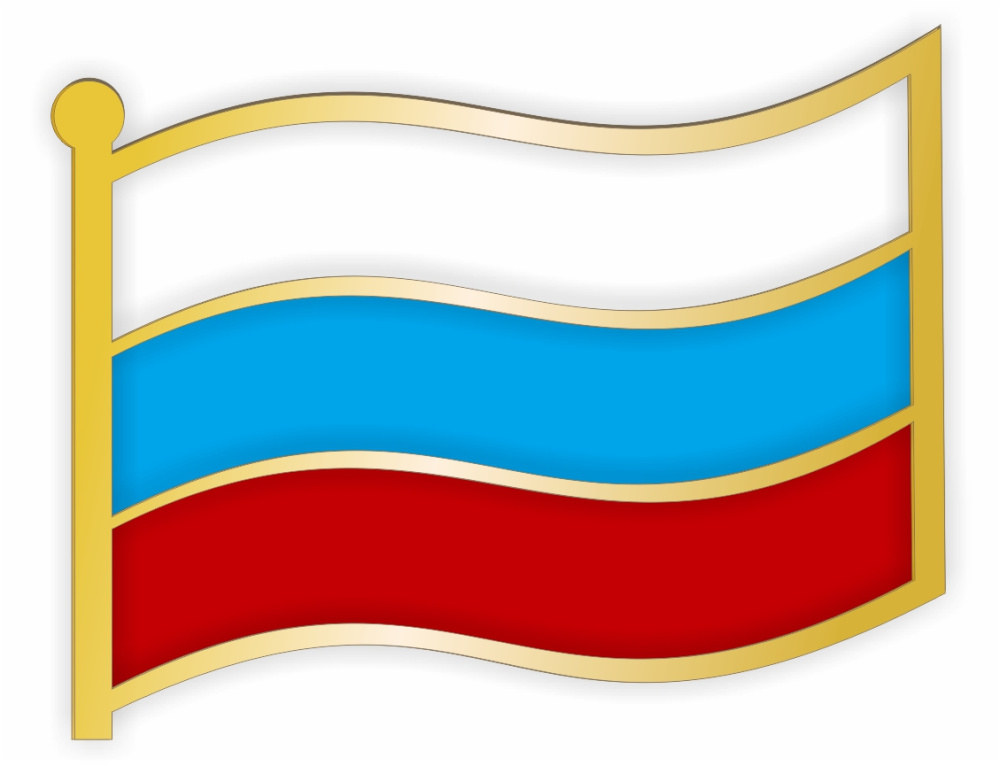 Значок "Россия"  R6-W/BL/R