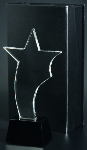 Награда хрустальная С035/FP 255х135мм(10) футляр в комплекте 