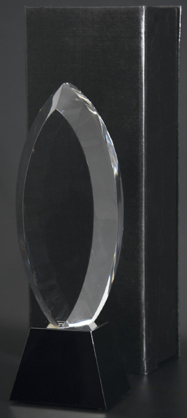 Награда хрустальная С034/FP 300х105мм(40) футляр в комплекте 