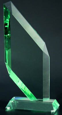  Награда стеклянная (сувенир)  G026 270х115мм футляр в комплекте6