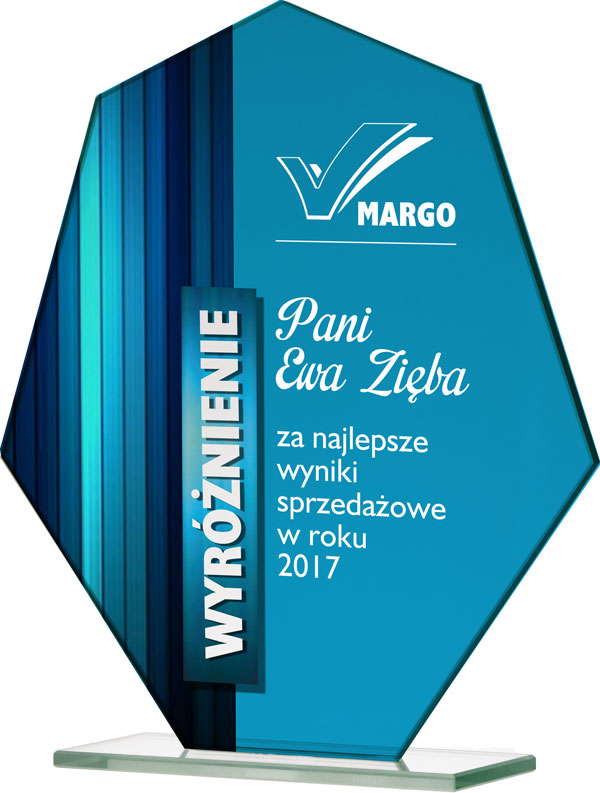 Награда стеклянная (сувенир) M66A 24.5см (6мм) 
