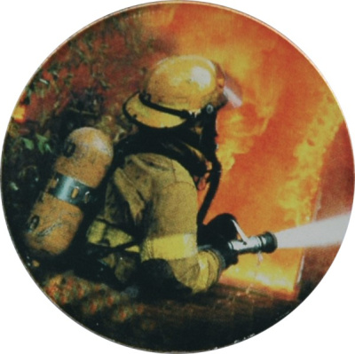 Жетон цветной Пожарник (д.25) С14