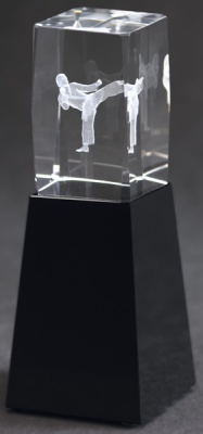  Награда хрустальная Каратэ CAC50180/KAR 50х50х180мм 