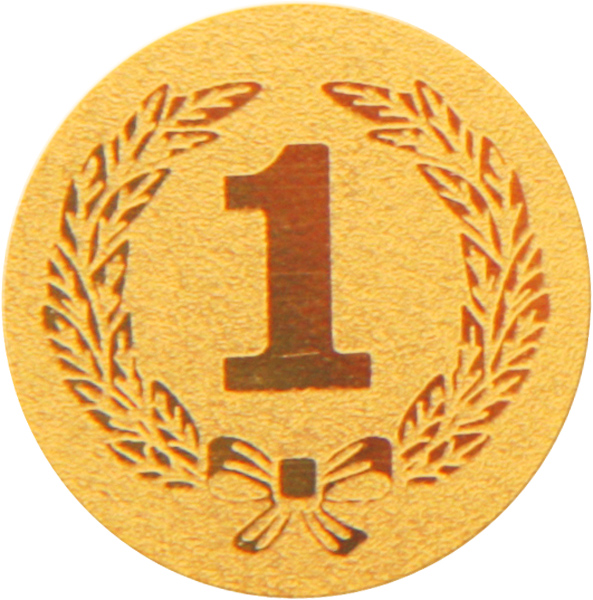 Жетон самоклеящийся д.25 1 место PS1-A36/G           